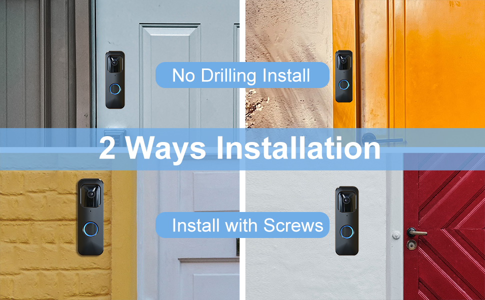 Blink Doorbell Mount, Adhesive Mounting Bracket for Blink Video Doorbell, No Drilling Door Mount