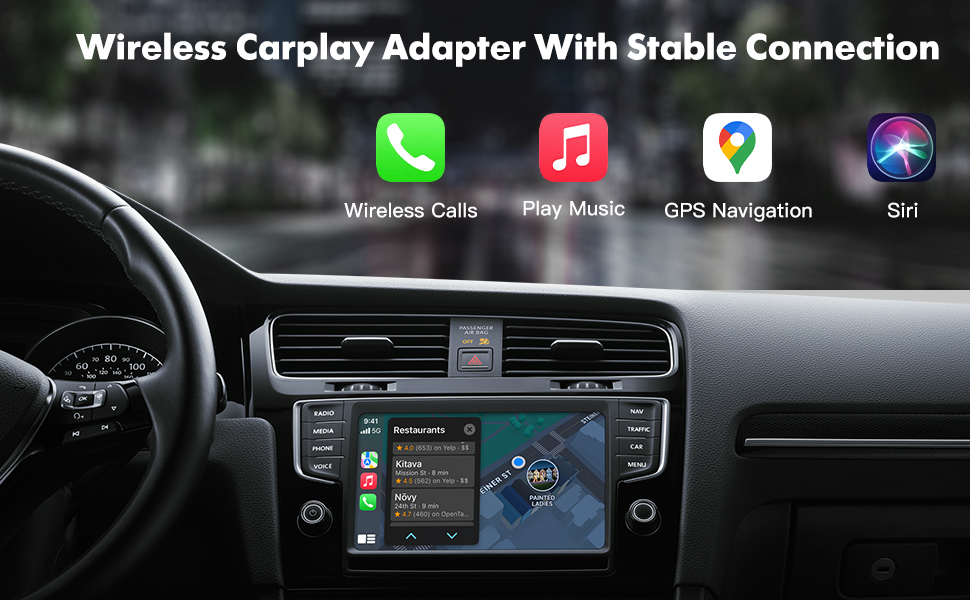 Wireless CarPlay Adapter for iPhone 2023 Upgrade CarPlay