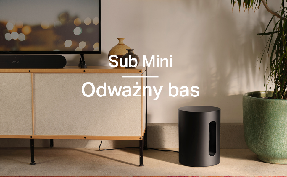 Sonos Sub Mini — Kompaktowy subwoofer bezprzewodowy — Czarny