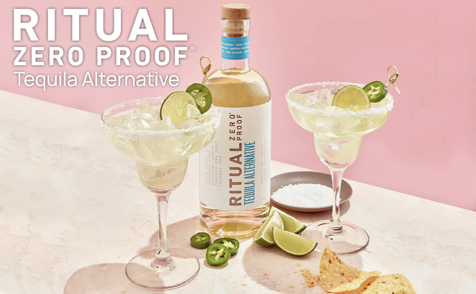 Ritual Zero NonAlcoholic Tequila Alternative with 5 Pack of Q Mixers Margarita Mix