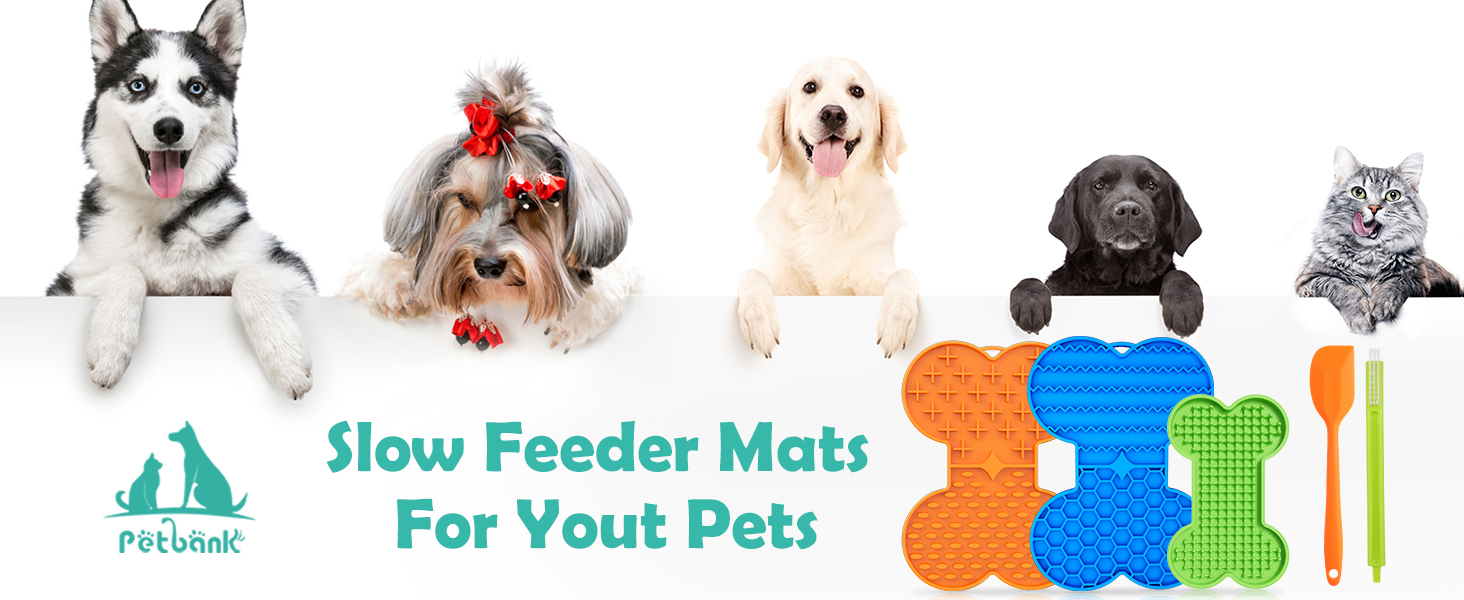 Petbank Licking Mat for Dogs and Cats 3 Pcs ValuedPack Dog Licking