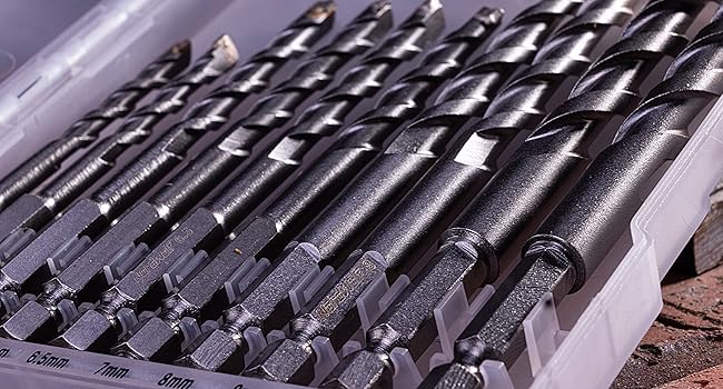 Masonry Drill Bits For Concrete 10-Piece Carbide Drill Bit Set Hex Shank For Tile Glass Brick More 5mm 12mm 475718