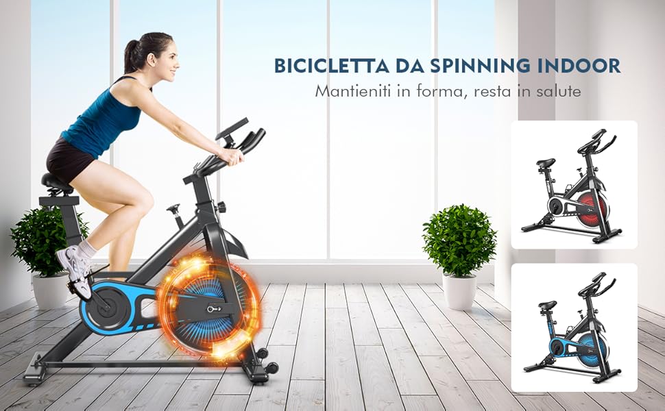 GOPLUS Cyclette Da Esercizio, Resistenza All'Attrito, Portata Di 120 Kg, Sella E Manubrio Regolabili, Manubrio Con Cardiofrequenzimetro, Monitor Digitale, Volano 6 KG, Ideale Per Casa/Ufficio (Bianco) 10 width=850