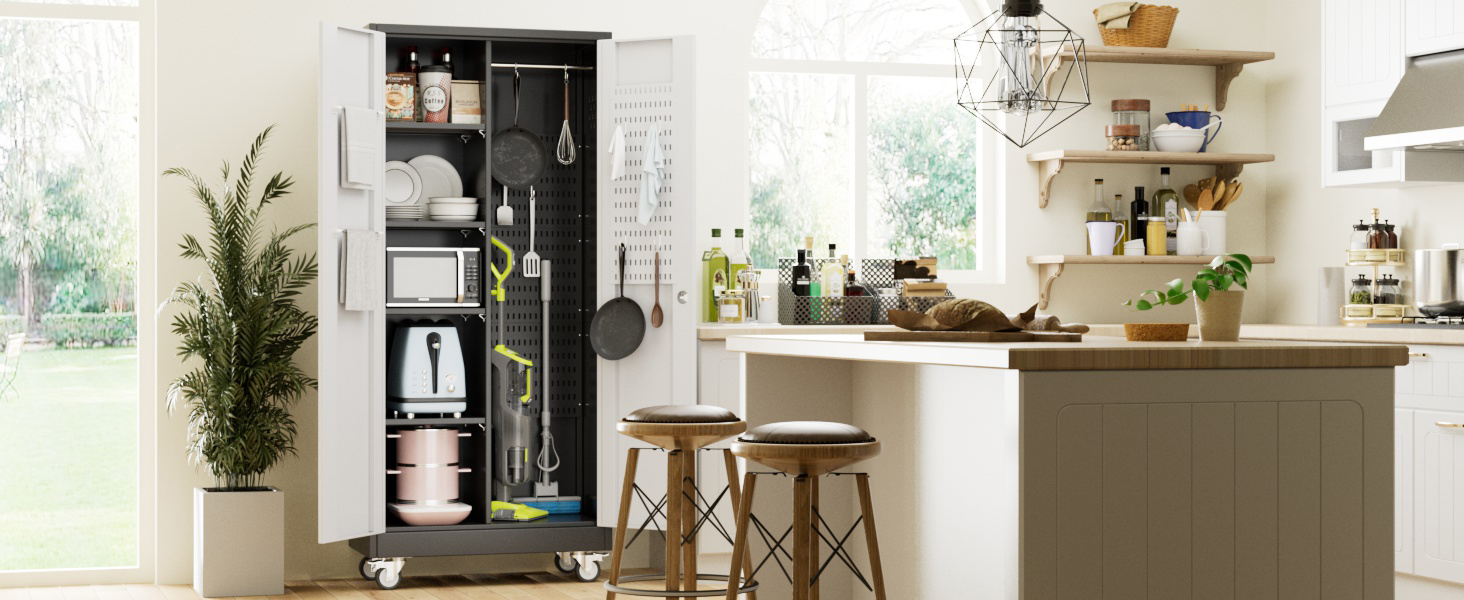 Broom Closet Storage Cabinet