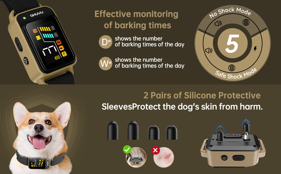 bark collar large breed pet collar dog barking dog bark vibrating dog training collar no shock