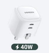 pd 40w dual usb c charger