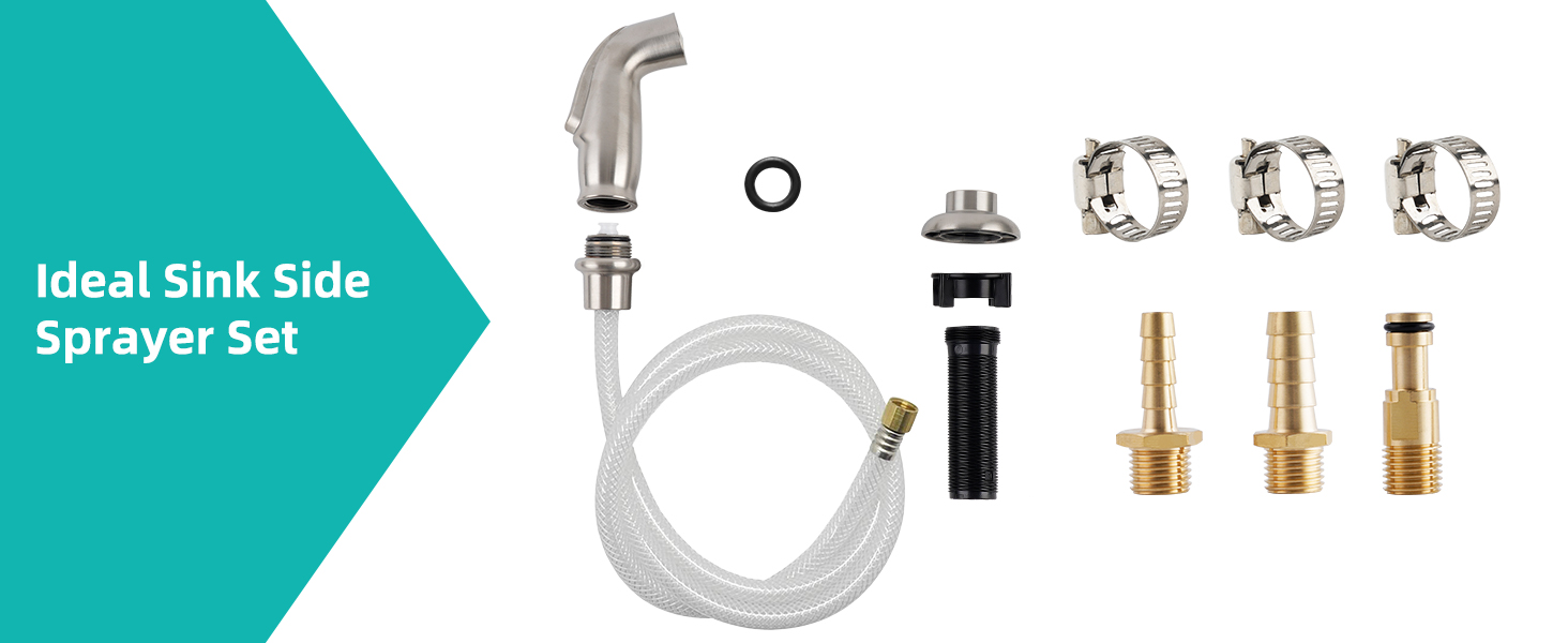 Kitchen Sink Side Sprayer with Quick Side Connector Compatible with