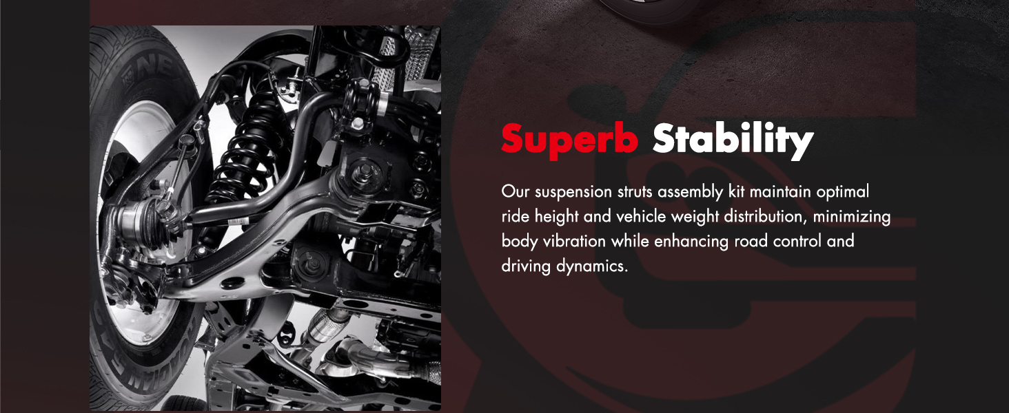 front and rear struts suspension assembly kit complete strut shock stabilizer sway bar end links