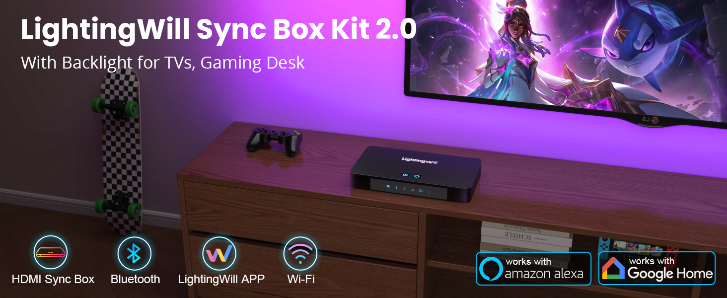 LightingWill TV LED Backlight, 9.8ft