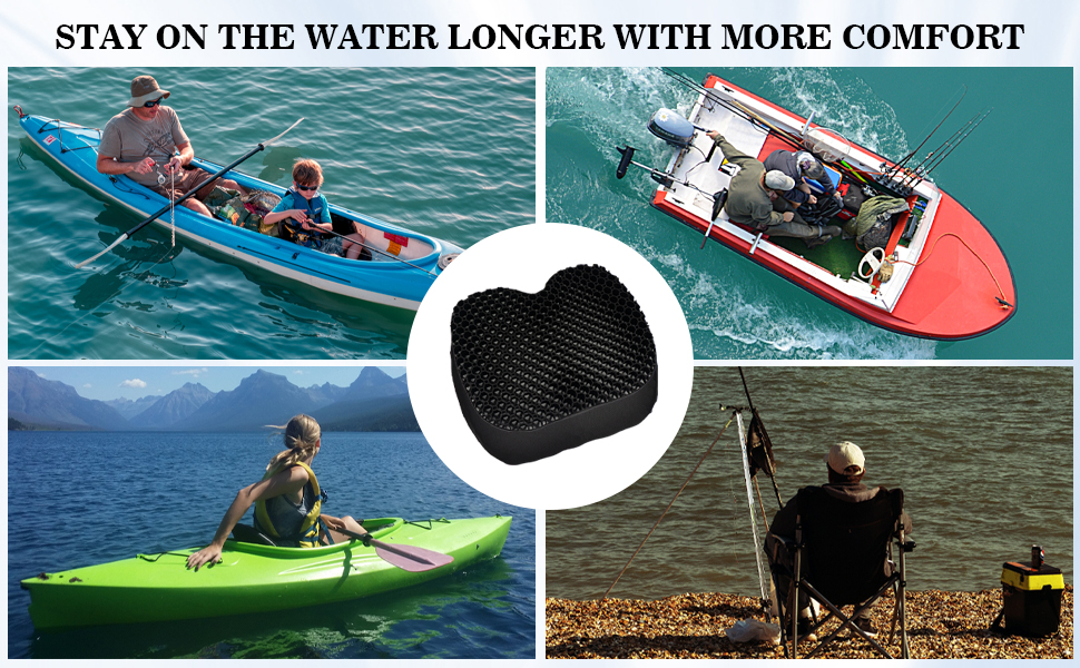 Omoojee Kayak Seat Cushion, Anti Slip Gel Seat Cushion for