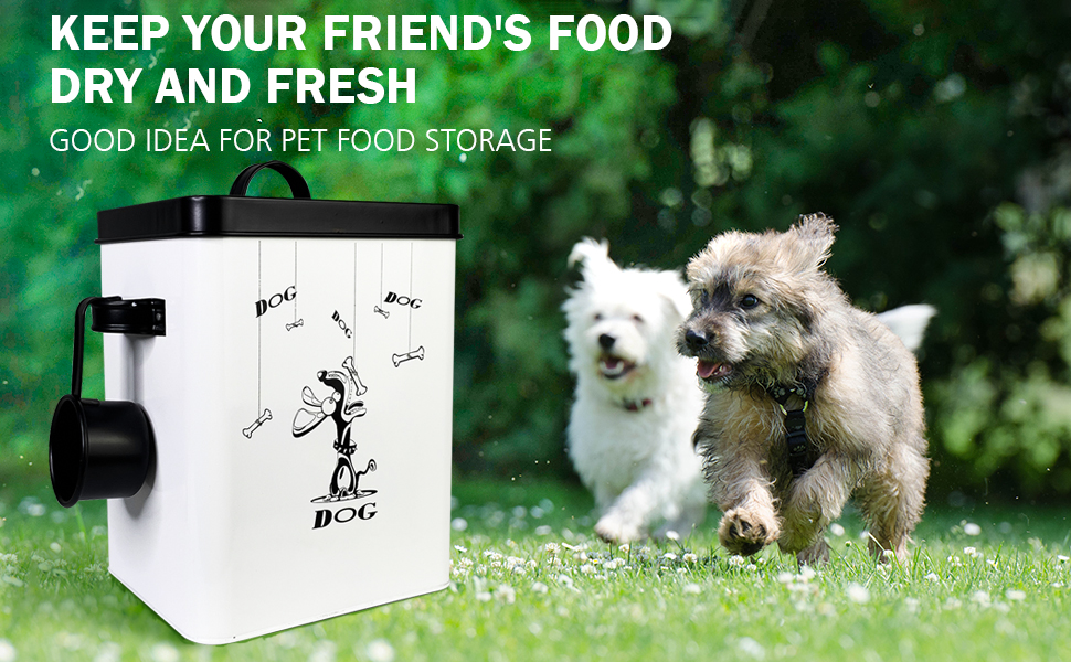 SOTECH Cute Pet Treat Container with Scoop Set,Dog Food