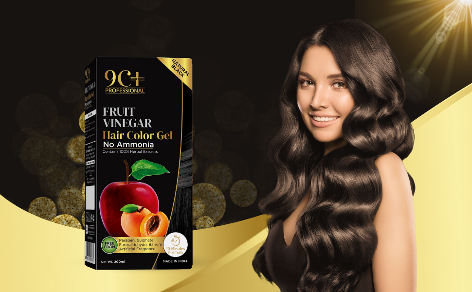 9C+ Professional Fruit Vinegar Hair Color Gel with 100 Herbal Extracts