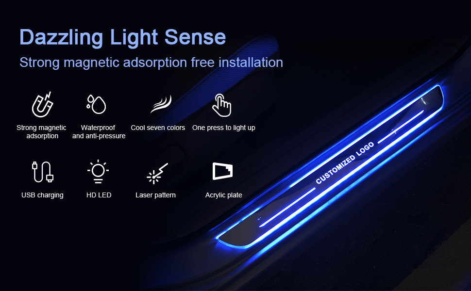 Furlerkam Free Customization LED Door Sill Pro with 7