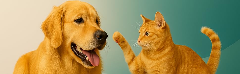 Cane e gatto che giocano