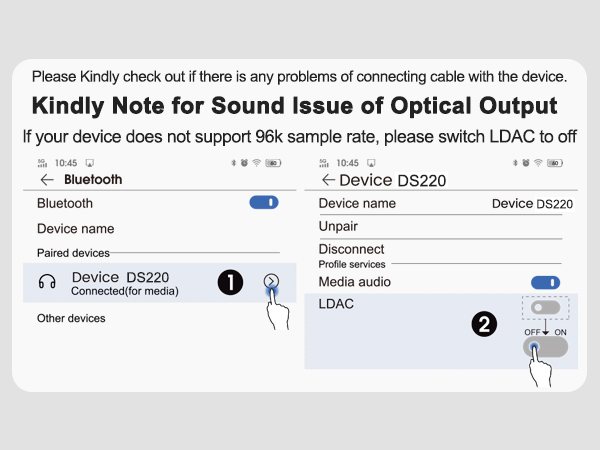 DS220 bluetooth receiver for home stereo system
