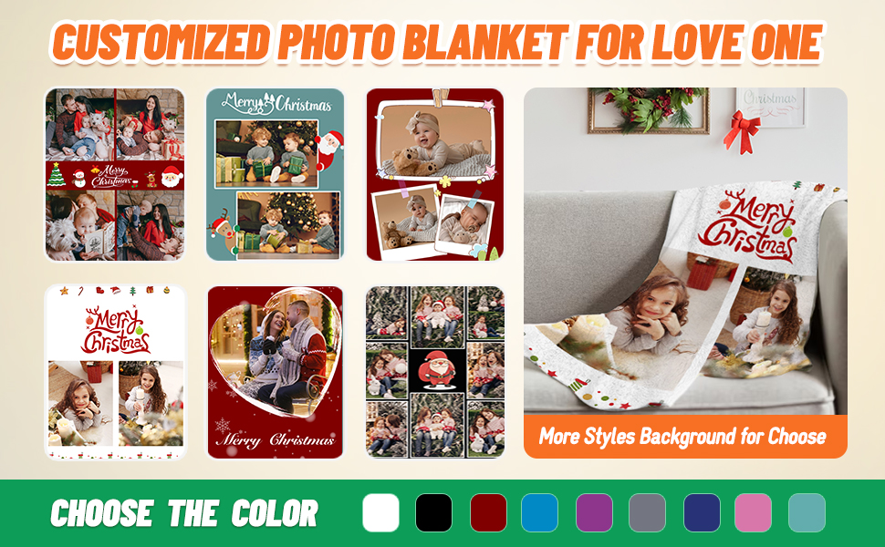 EOBIBIFUN Gifts for Boyfriend Customized Blanket with Photo, Make a