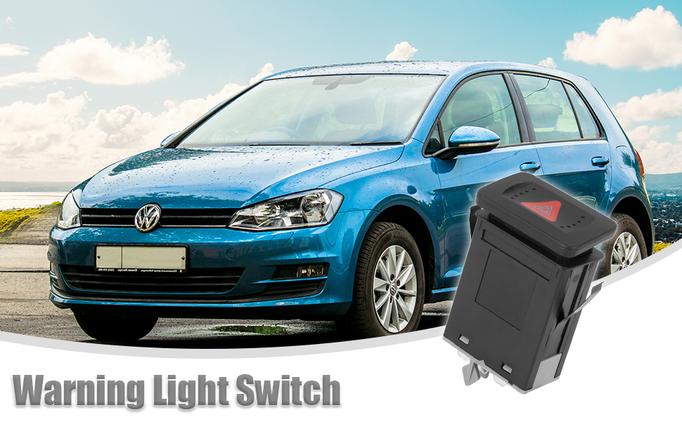 ACROPIX Hazard Emergency Flasher Warning Switch Fit for Volkswagen Golf Pack of 1