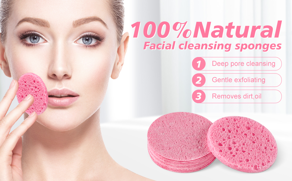 Facial Sponges with Case for Facial