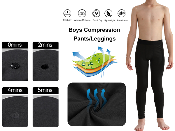 Amazon.com: Blaward 2 Pack Boys Compression Leggings Pants