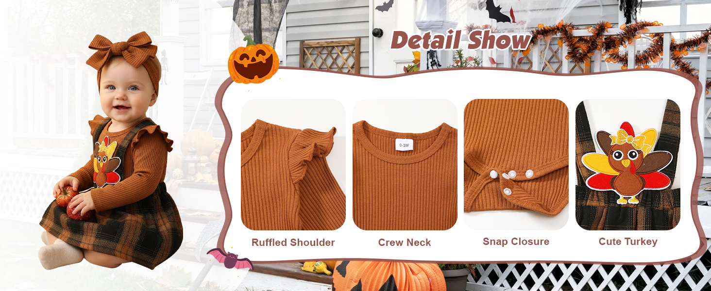 baby girl thanksgiving outfit 0-3 months