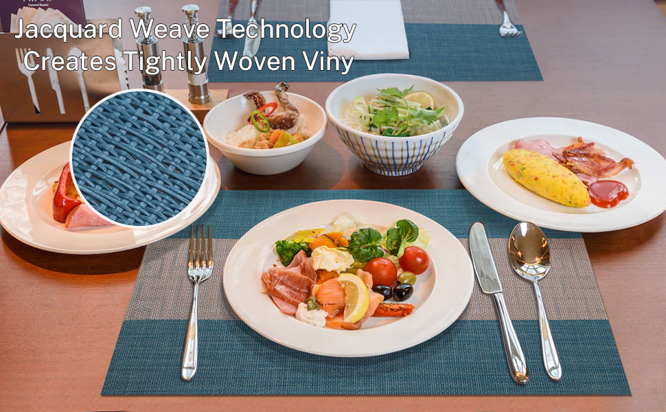 Table Placemats Set of 6 Washable Place Mats for Kitchen