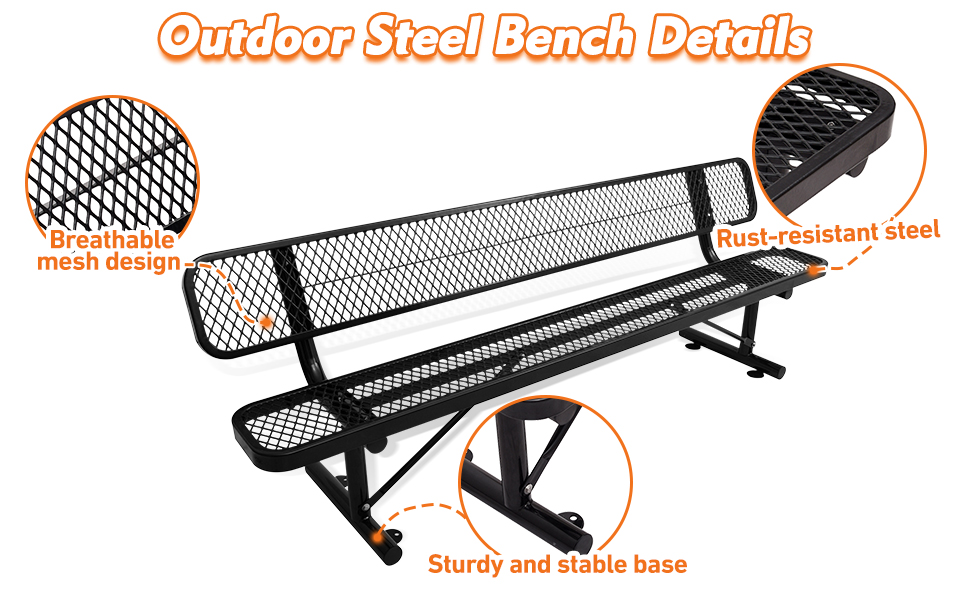 Commercial-Grade Outdoor Seating for Lawn, Patio, Park, Yard, Garden, Porch