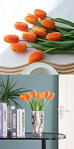 10 Pcs Silk Tulips Artificial Flowers