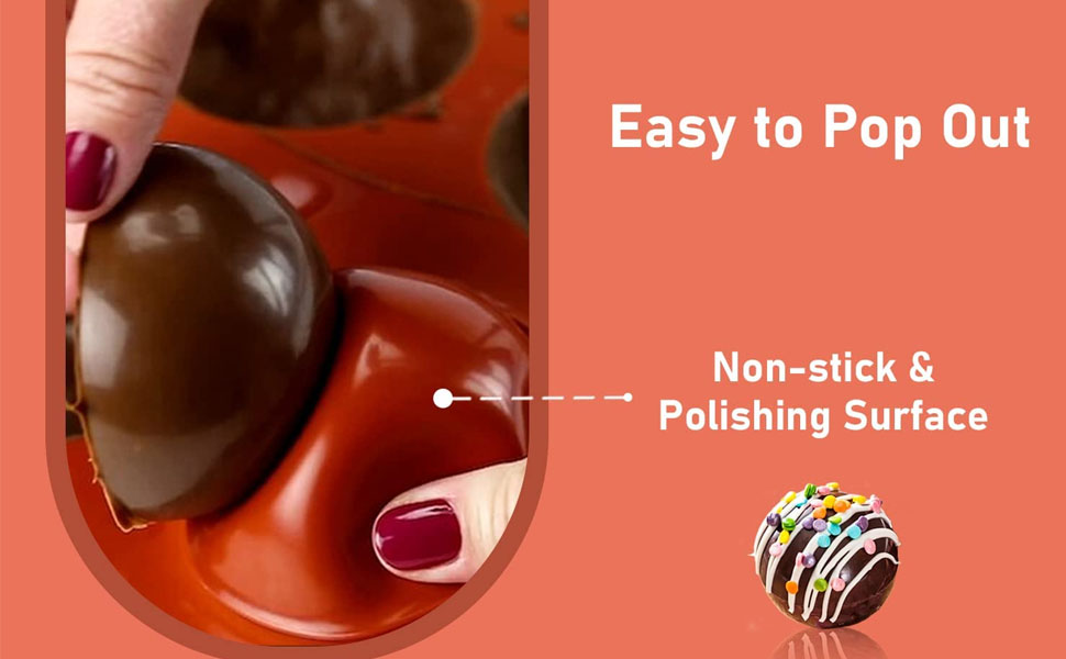 2 Pcs 24 Cavity Half Round Chocolate Moulds, Mini Chocolate Mould