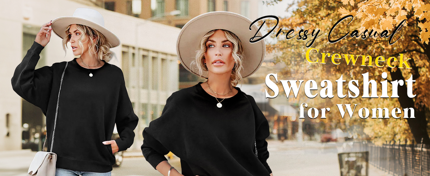 Long Sleeve Shirts for Women Crewneck Sweatshirts Pocket Lightweight Pullovers Casual Tops Winter