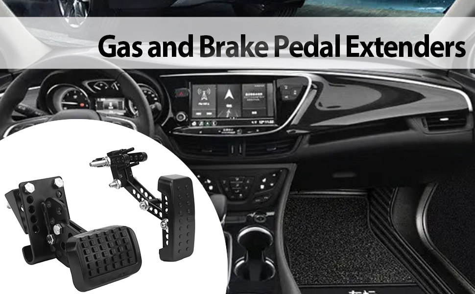 Gas and Brake Pedal Extenders, Universal Anti Slip