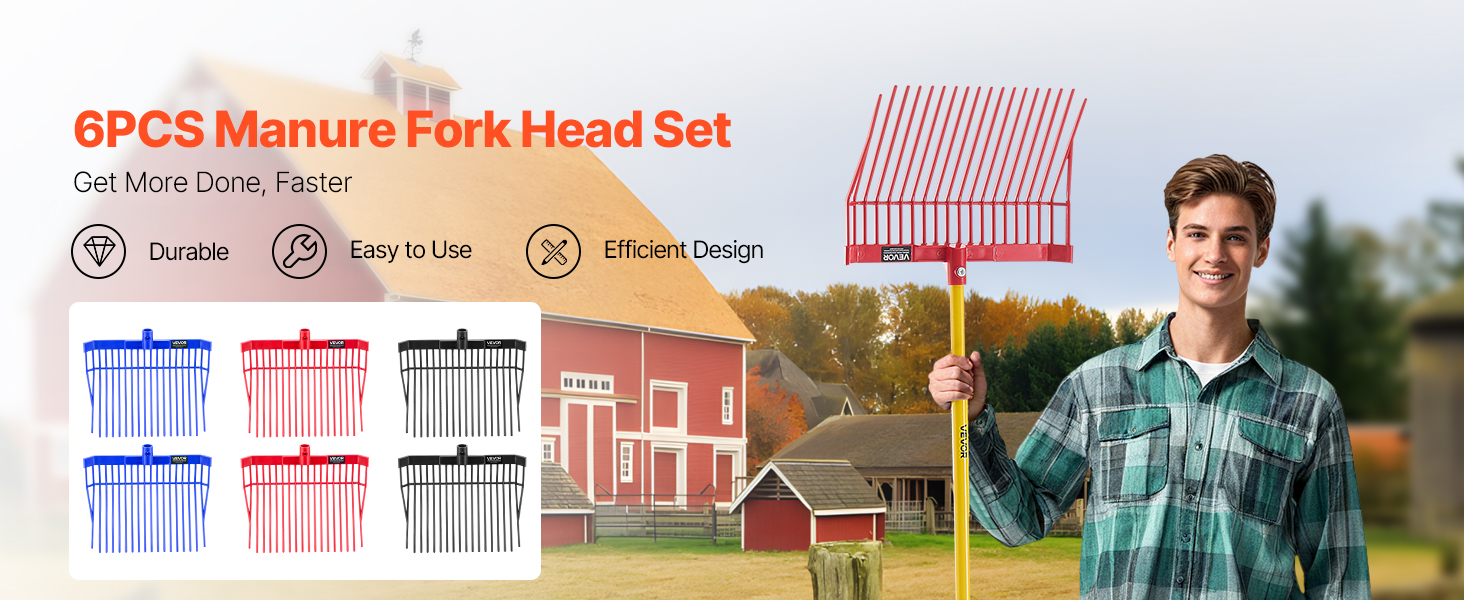 Manure fork head