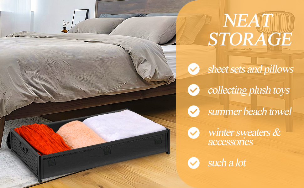 Under Bed Storage Box with Lid, Underbed Storage boxes, Under Bed