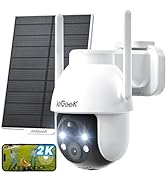 ieGeek Security Cameras Wireless Outdoor, 2K Solar WiFi Camera for Home Security System, Battery ...