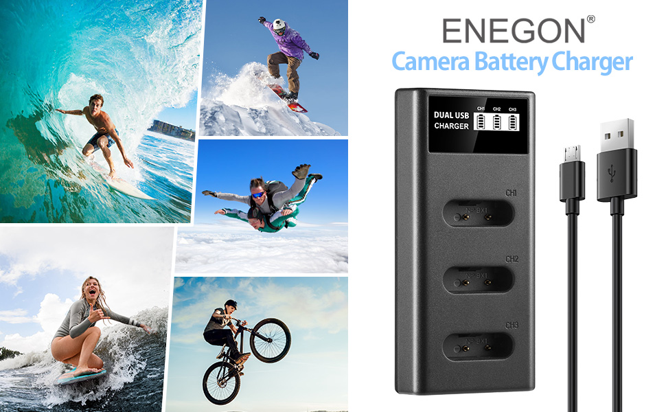 jr300後期モデルブラック、充電器、セット Amazon.co.jp: ENEGON NP-BX1 3チャンネル LCD 互換充電器 USB