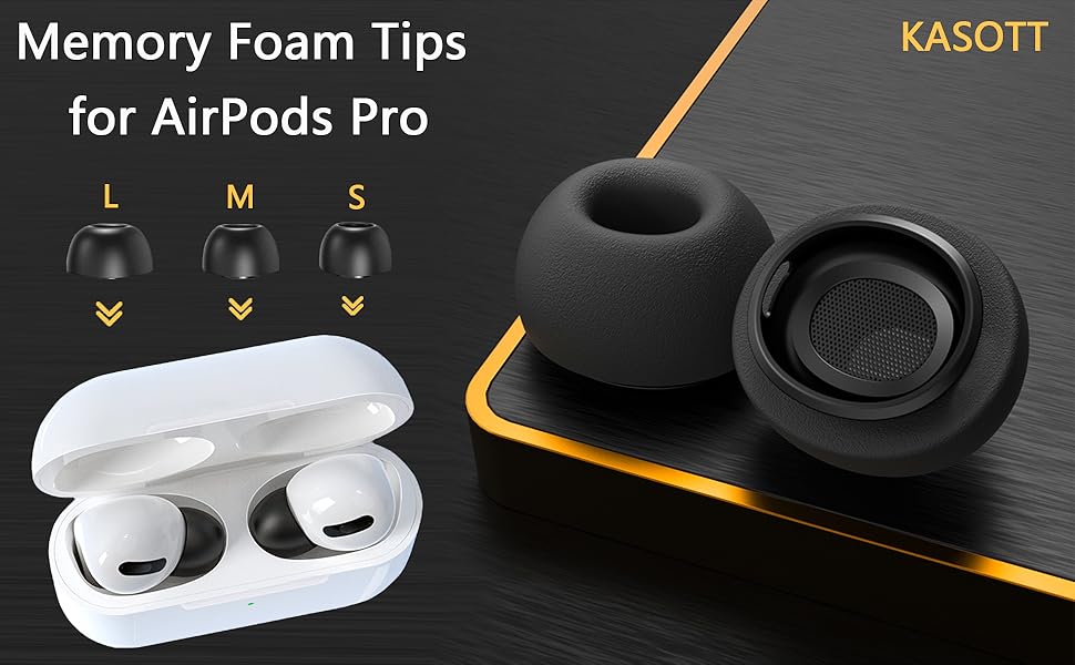 KASOTT Replacement Airpod Pro Ear Tip Premium Memory Foam