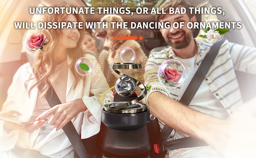  Car air freshener rotates autonomically to ensure a continuous purification process