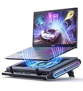 llano V10 Gaming Laptop Cooling Pad, RGB Laptop Cooler Stand with Powerful 4.72 Inch External Tur...