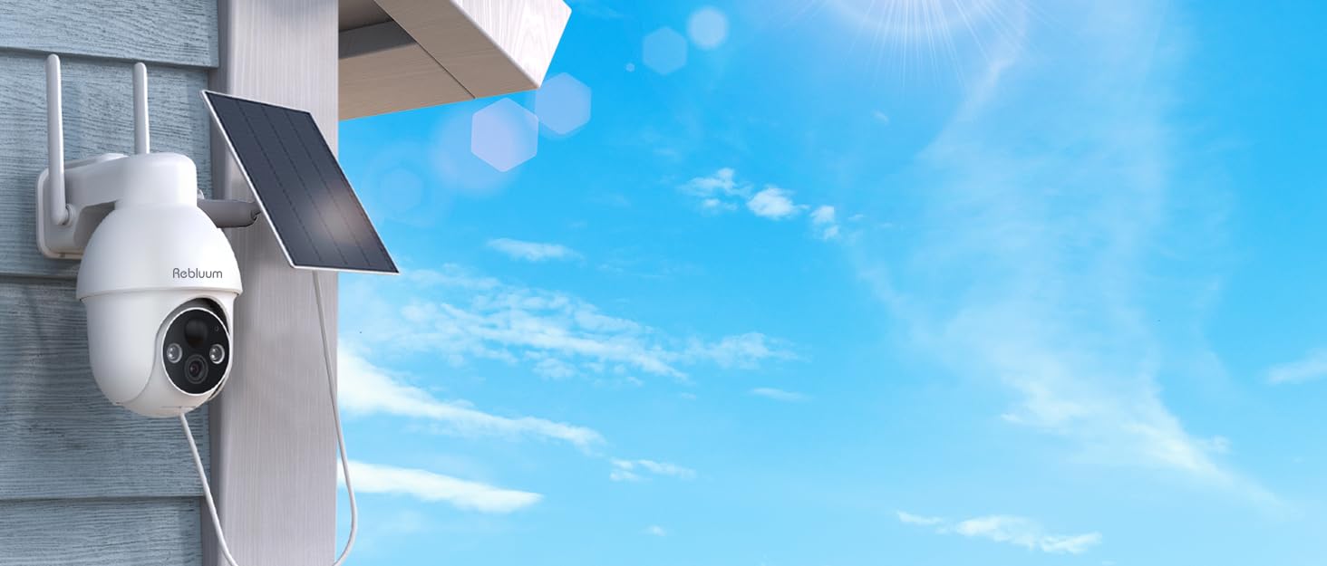 Rebluum Security Camera Wireless Outdoor, 2K Solar Security Camera