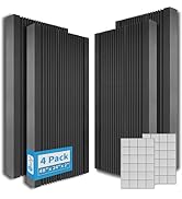 Art3d 4-Pack Wedge Design Acoustic Foam Panels, 48
