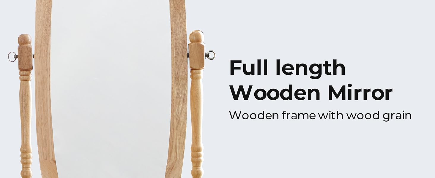 ashley antique full length oval arched tilting vanity bedroom standing wood wooden dressing mirror 