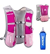 JEELAD Running Hydration Vest Trail Running Backpack BPA-Free Leak-Proof Running Water Bottles fo...