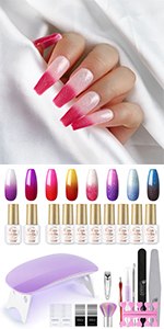 changing colors gel nail polish set