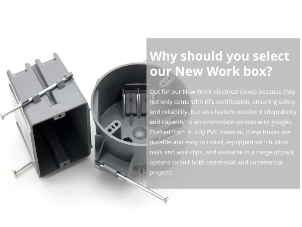 eri 1BOX MAKERELE 1-Gang Electrical Box 18 Cu.in. PVC New Switch