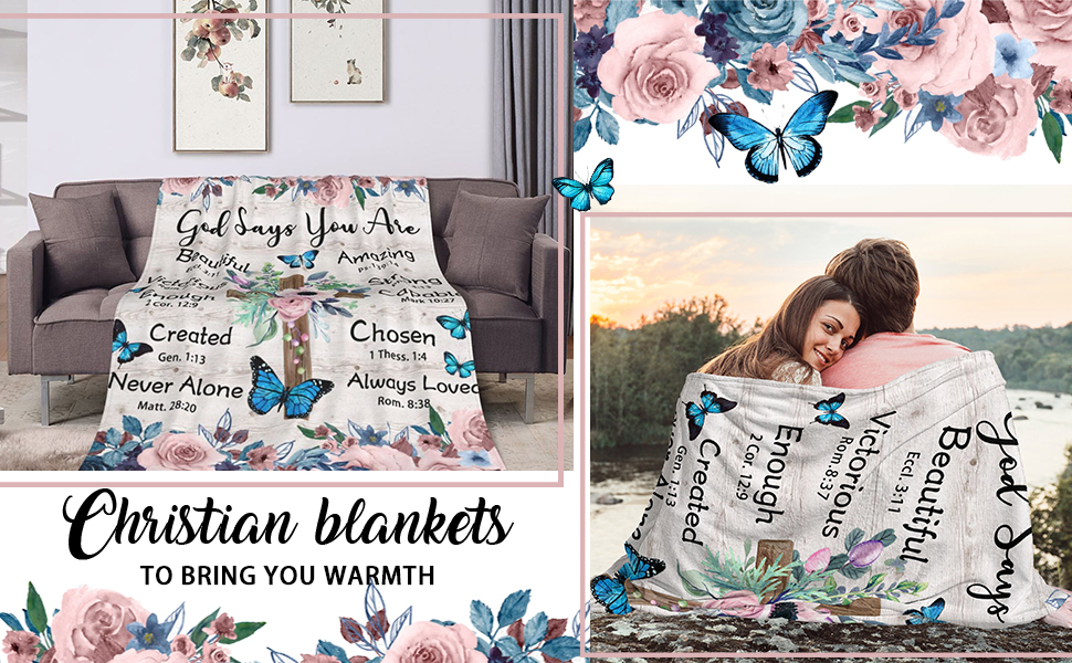 HTOGVBI Christian Blanket Gifts for Mom Women, Religious