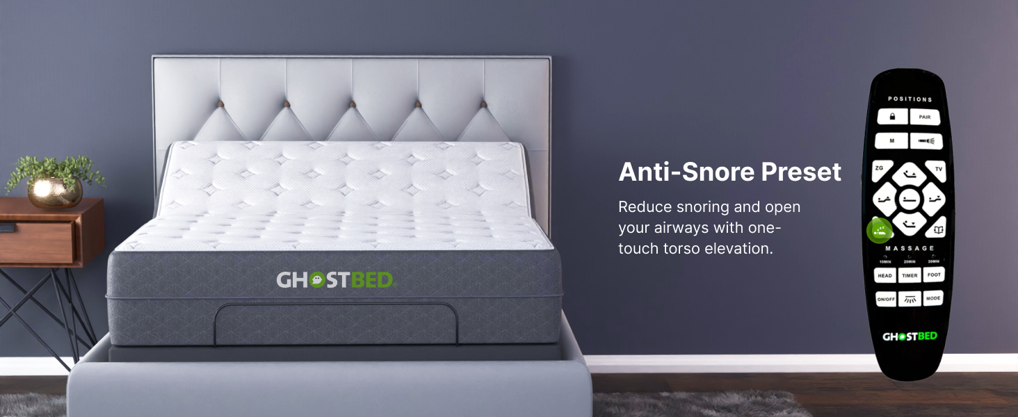 GhostBed Adjustable Bed Frame Base with Wireless Remote