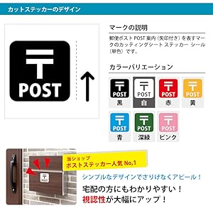 Amazon.co.jp: SCS SIGN CUTTING STICKER 郵便 ポスト 配達 案内