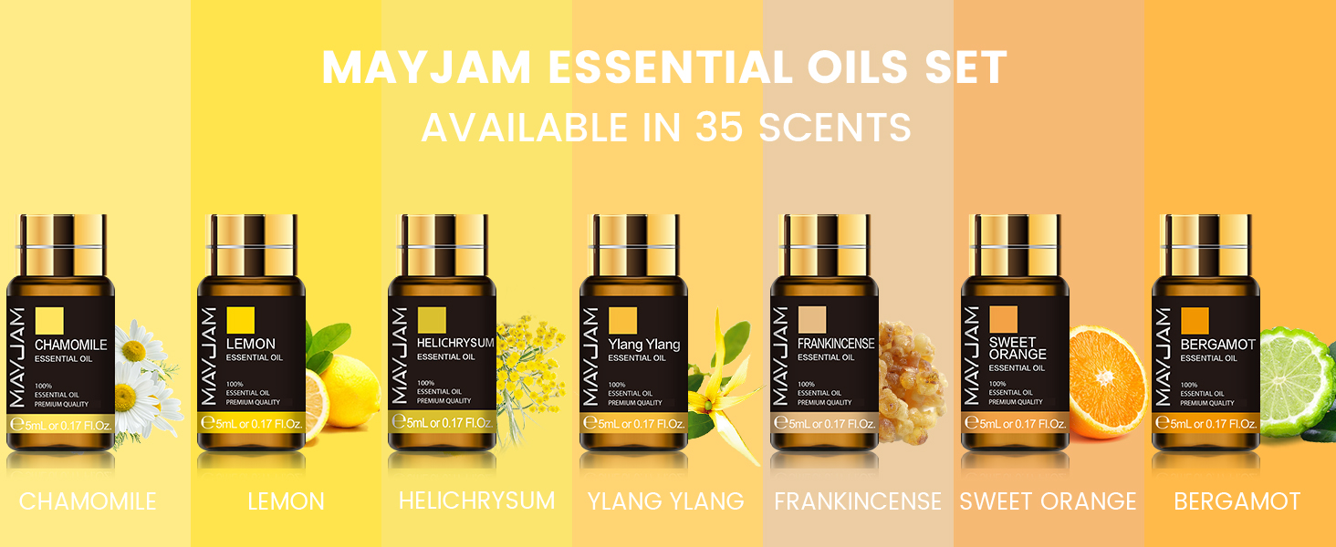 MAYJAM 35x5ML Essential Oil Gift Set, Pure Essential Oils