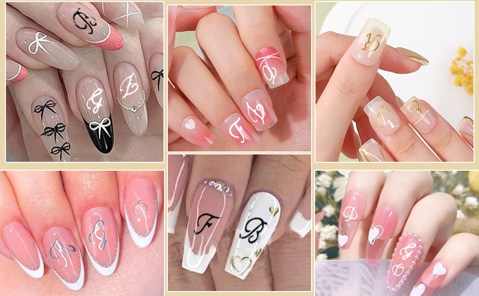 letter nail stickers