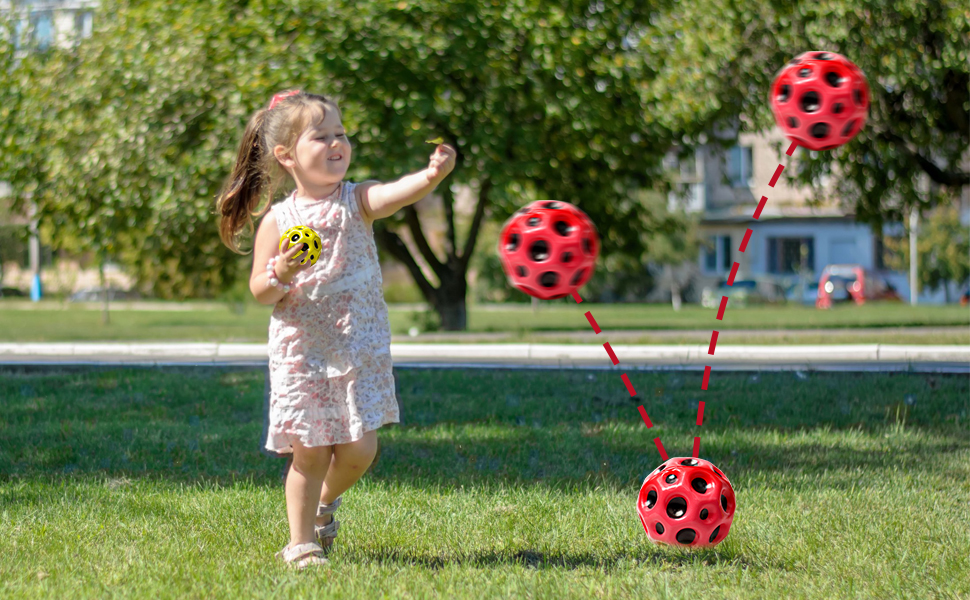 PATRICHOR 3 Stück Jump Ball, Moon Galaxy Ball, Hohe BounceLochBall