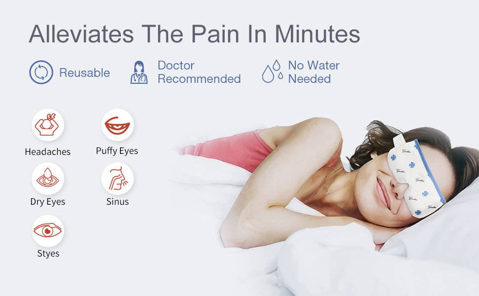 Goodtar Moist Heat Eye Compress Hot/Cold Therapy Eye Mask
